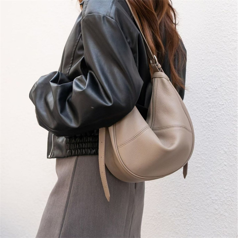 Women Bags Work - BURMINSA Genuine Leather Hobo Bag Women