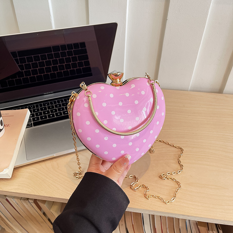 Mini Purse Chain - Cute Heart Shape Mini Bags Sweet