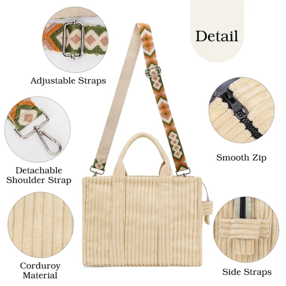 Corduroy Tote Bag for Women Mu - огляд і ціна Women'S Tote Bags For Work