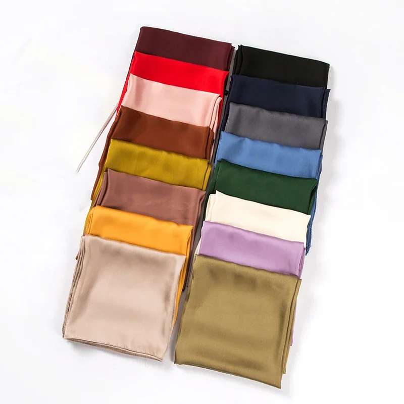Satin Scarf Women 70cm Solid C - огляд і ціна Women Bags Wholesale