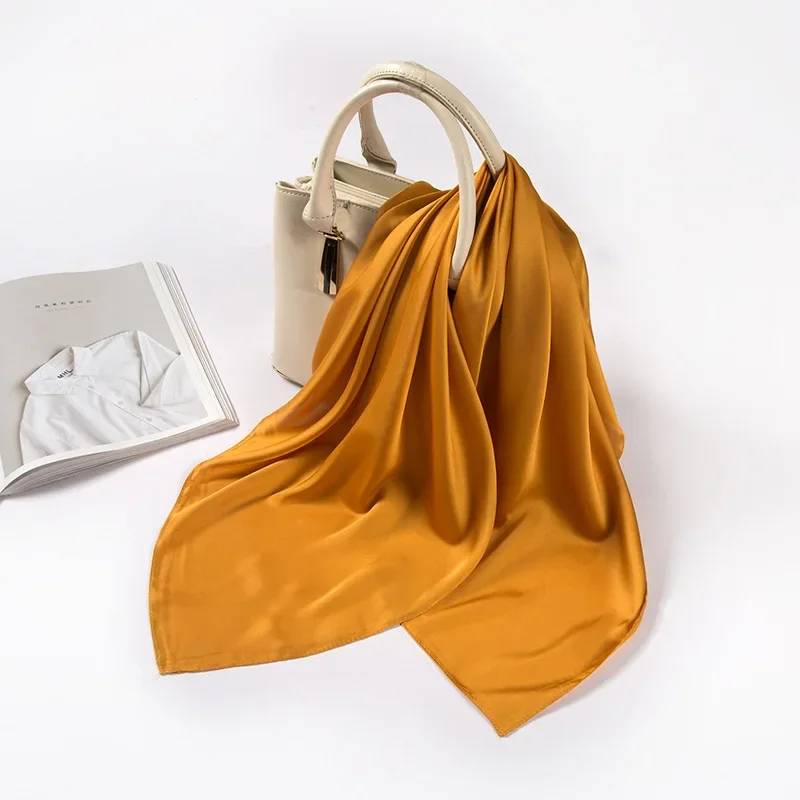 Satin Scarf Women 70cm Solid C - огляд і ціна Women Bags Wholesale