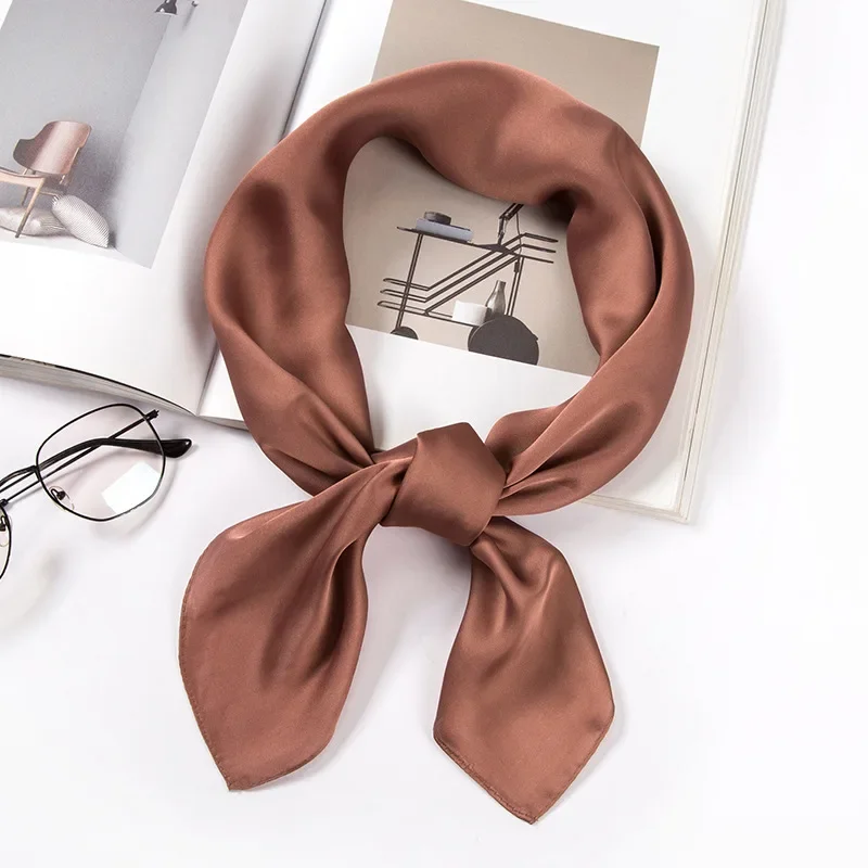Satin Scarf Women 70cm Solid C - огляд і ціна Women Bags Wholesale