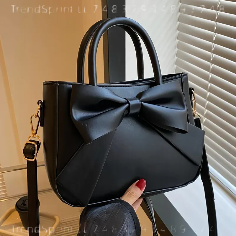Elegant Black Bow Handbag for  - огляд і ціна Women Bags Work