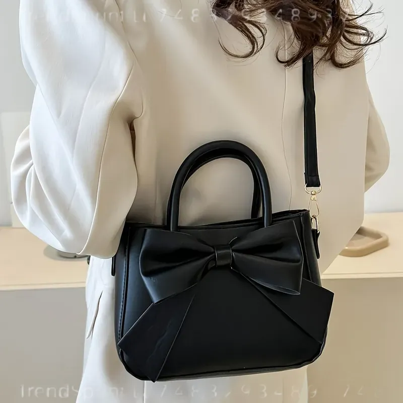 Elegant Black Bow Handbag for  - огляд і ціна Women Bags Work