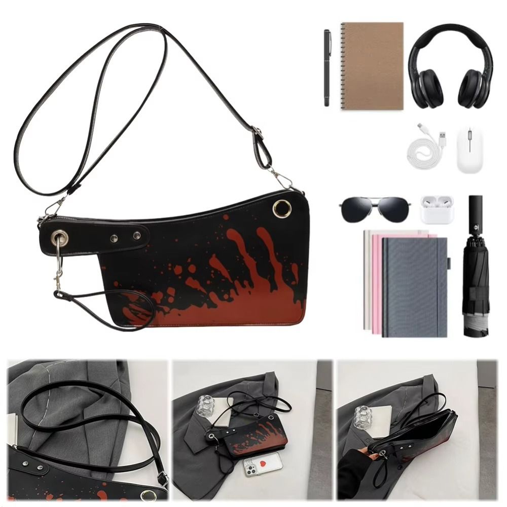 2024 Gothic Shoulder Bag PU Le - огляд і ціна Mini Purse Chain