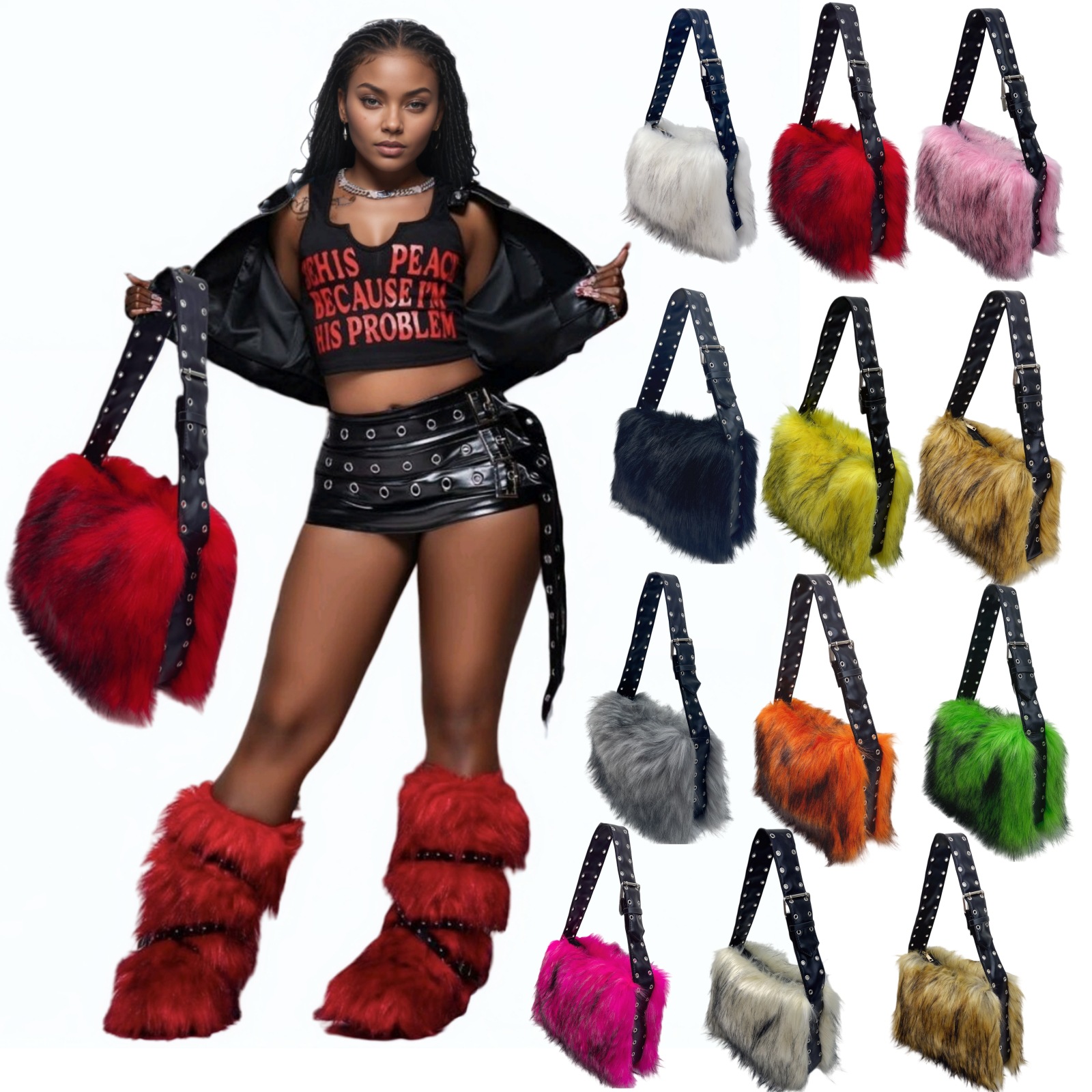 Y2K fox faux fur women's bag s - огляд і ціна Women Bags Europe