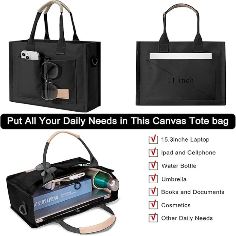 Women Large Canvas Tote Bag wi - огляд і ціна Women'S Tote Bags For Work