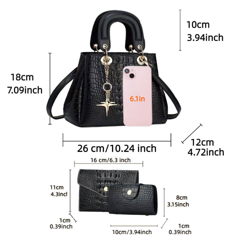 3-piece women's bag set, compa - огляд і ціна Women'S Bags Handbags