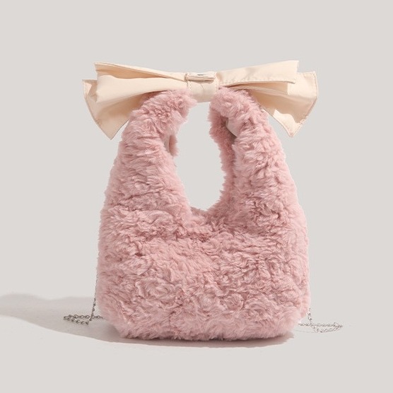 Plush Bow Handbag 2026 Autumn  - огляд і ціна Women Bags Wholesale