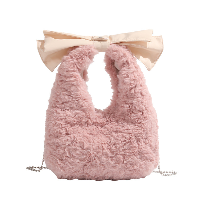 Plush Bow Handbag 2026 Autumn  - огляд і ціна Women Bags Wholesale