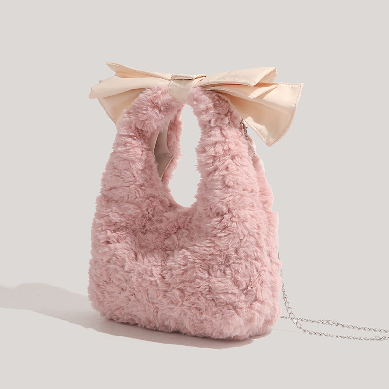 Plush Bow Handbag 2026 Autumn  - огляд і ціна Women Bags Wholesale
