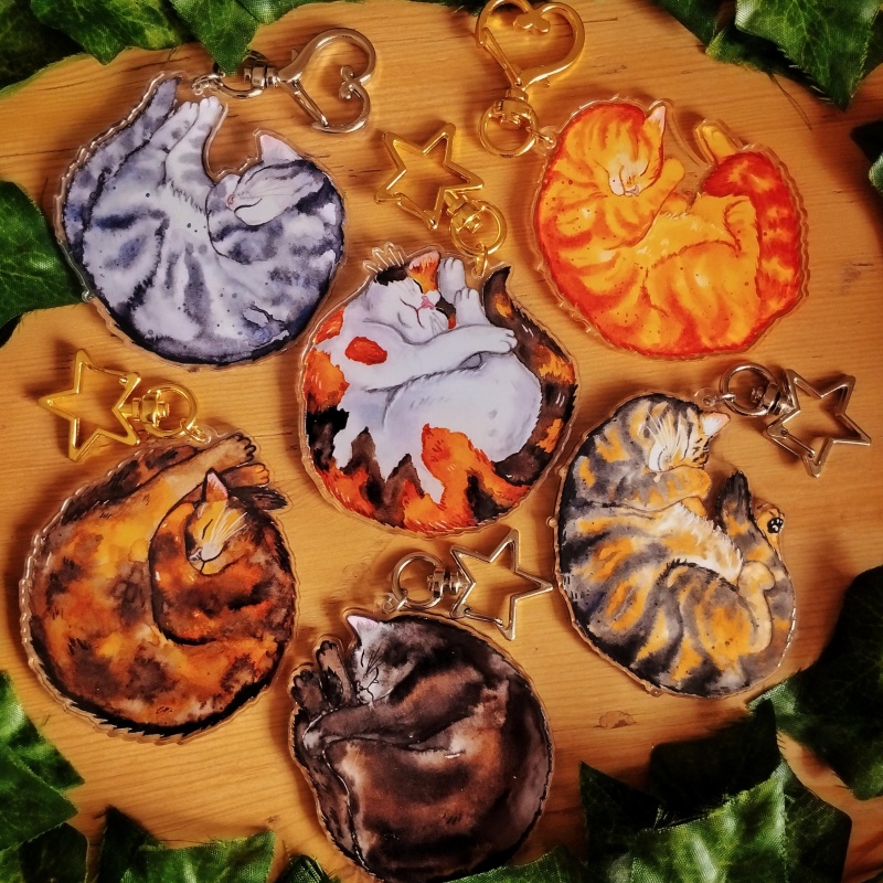 Cat Acrylic Keychain Grey Tabb - огляд і ціна Tortoiseshell Bag Acrylic