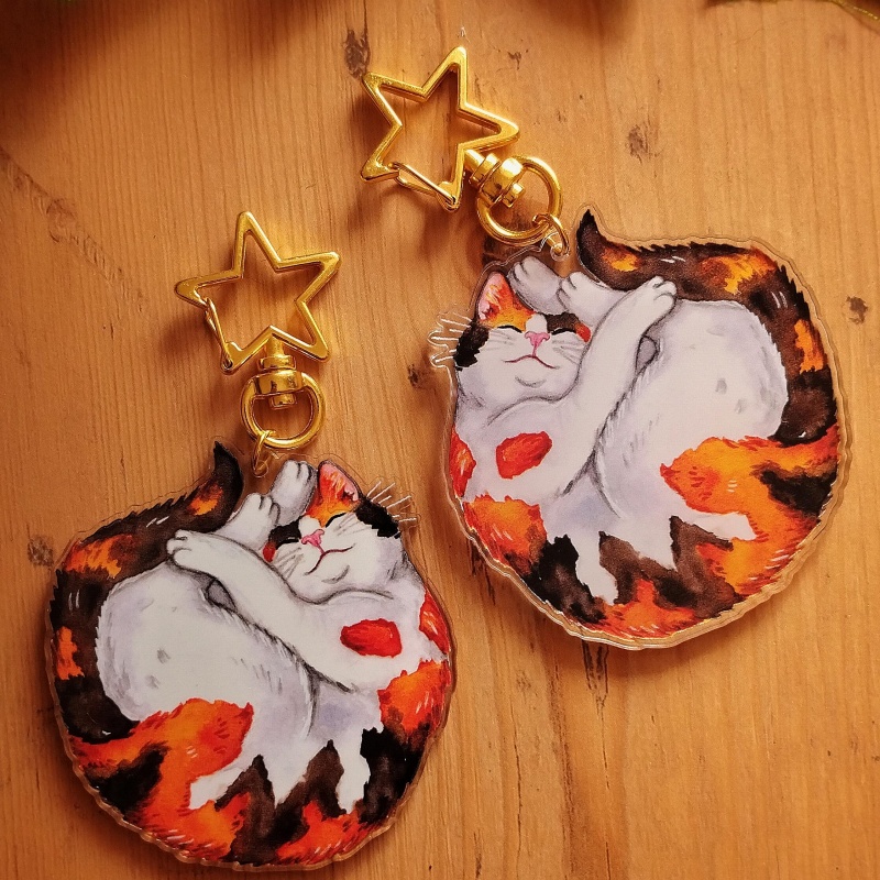 Cat Acrylic Keychain Grey Tabb - огляд і ціна Tortoiseshell Bag Acrylic