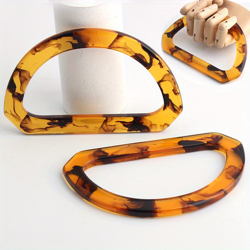 2PCS D-shaped acrylic tortoise - огляд і ціна Tortoiseshell Bag Acrylic