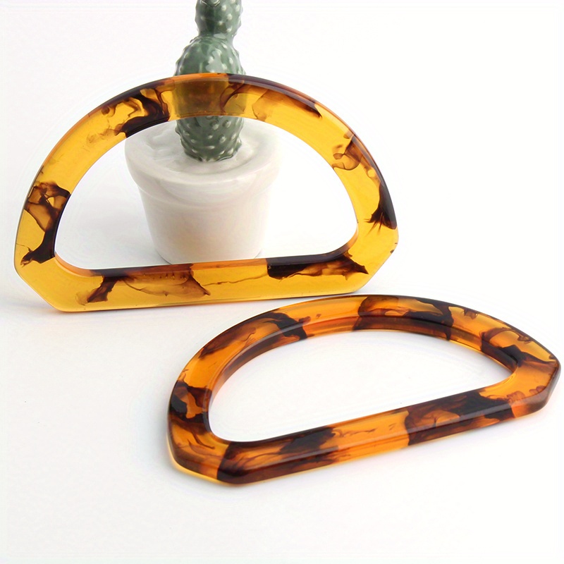 2PCS D-shaped acrylic tortoise - огляд і ціна Tortoiseshell Bag Acrylic