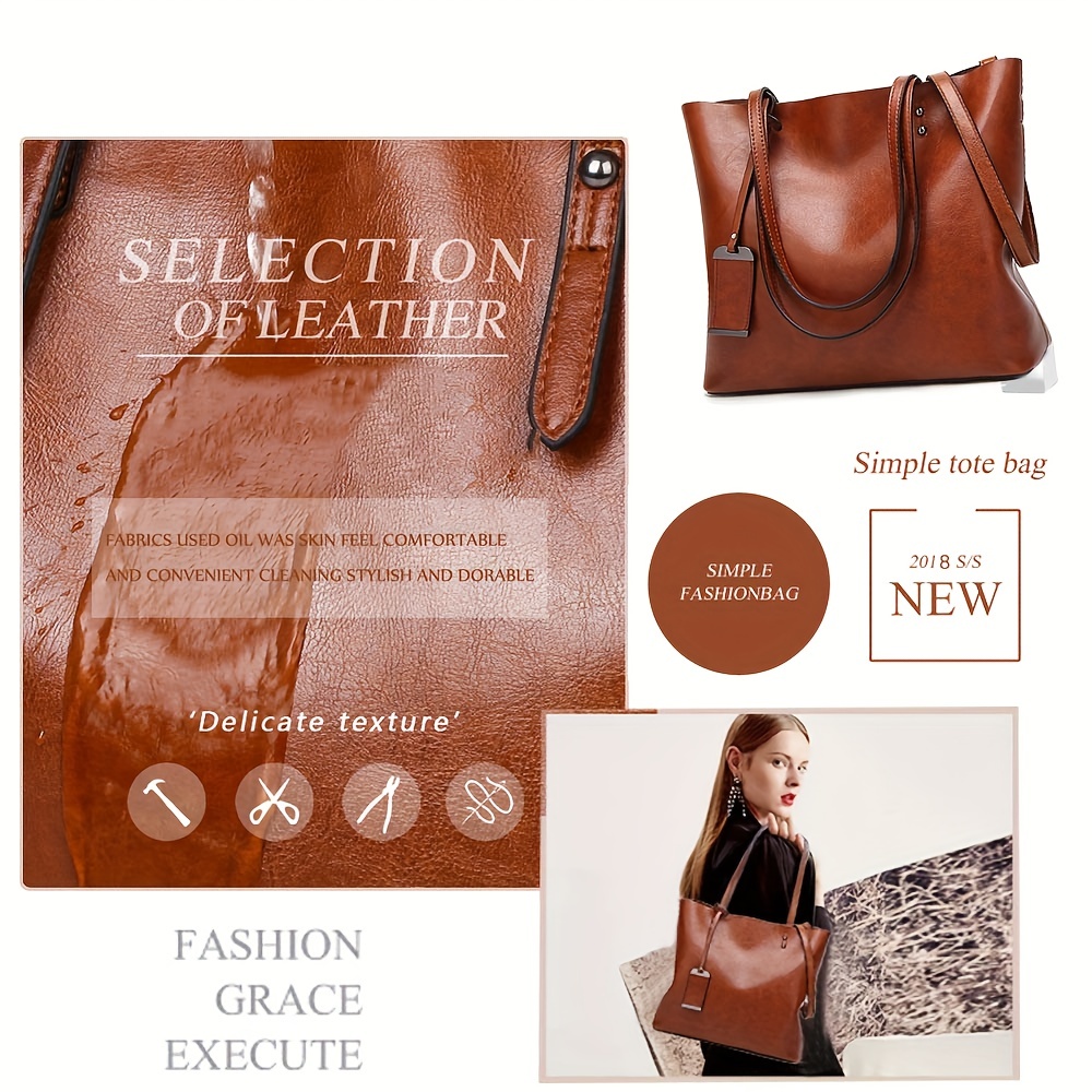Fashionable Classic Retro Leat - огляд і ціна Women'S Tote Bags For Work